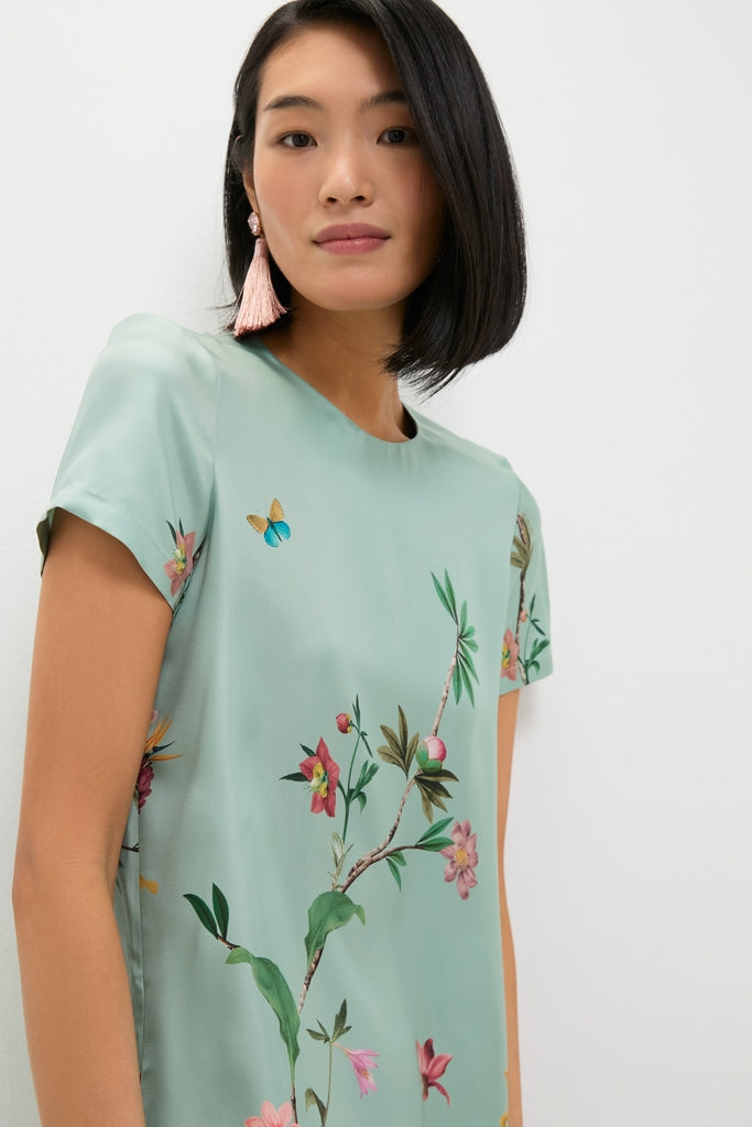 Zooflora Panel Swing Dress with Feathers-Get Girly