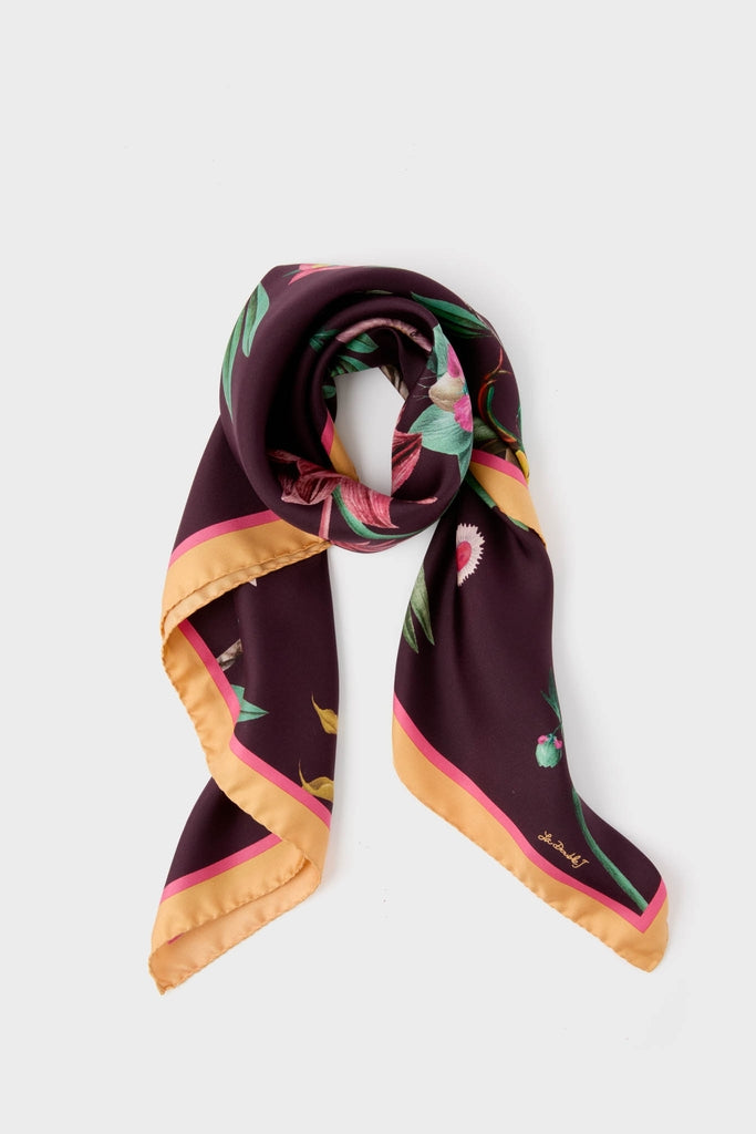 Zooflora Burgundy Foulard 90x90 Scarf-Get Girly