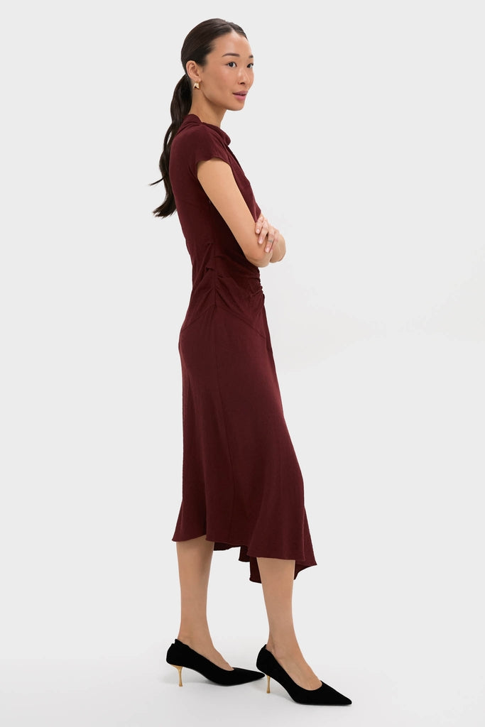 Black Cherry Dena Midi Dress-Get Girly