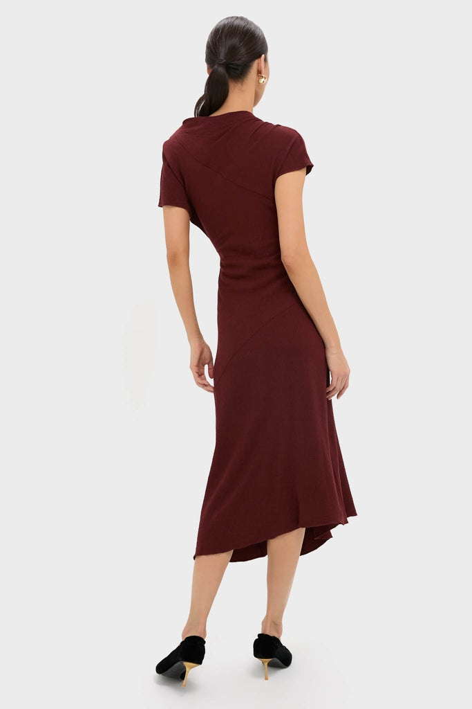 Black Cherry Dena Midi Dress-Get Girly