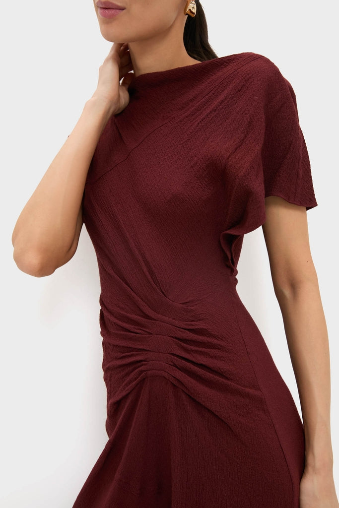 Black Cherry Dena Midi Dress-Get Girly