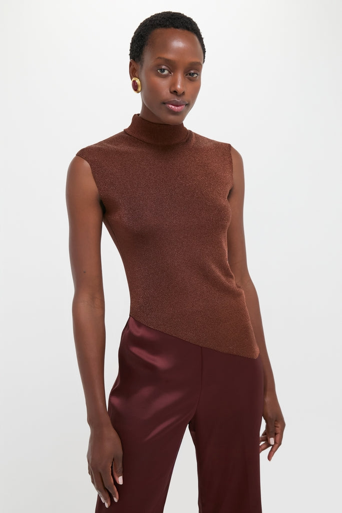 Rust Edith Top-Get Girly