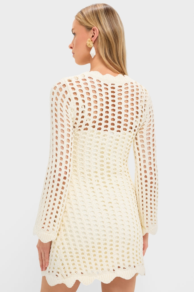 Ivory Knit Tamara Mini Dress-Get Girly