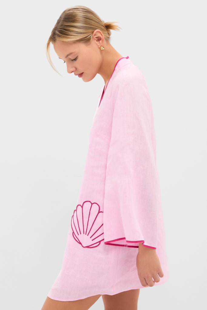 Pink Seashell Oceana Mini Dress-Get Girly