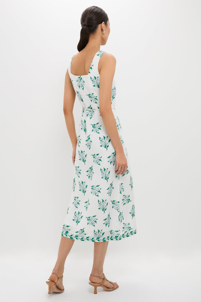 Emerald Blossom Paloma Midi Dress-Get Girly