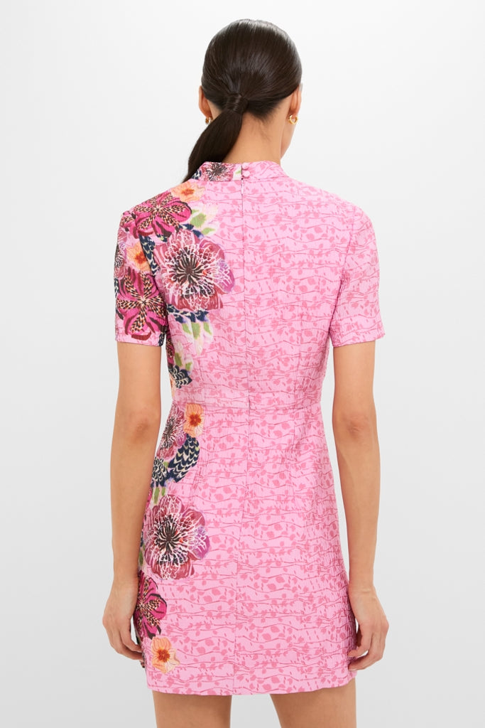 Bamboo Bloom Draped Mini Dress-Get Girly