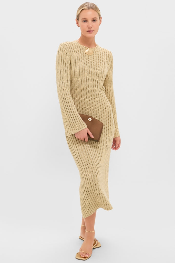 Brown Satin Pushlock Clutch-Get Girly