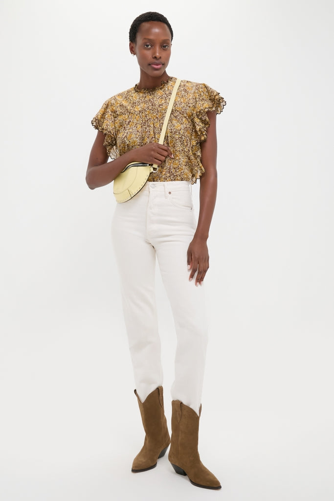 Khaki Daliyane Top-Get Girly