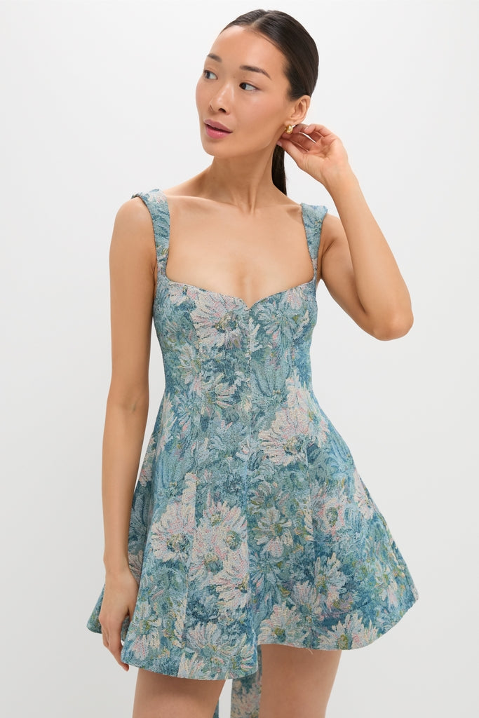Aquarelle Jacquard Rue Mini Dress-Get Girly