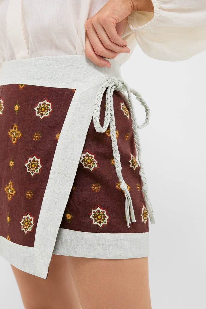 Tierra Alhambra Mini Wrap Skirt-Get Girly