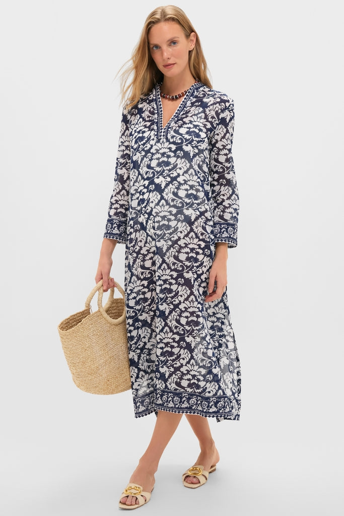 Dark Blue Giada Caftan-Get Girly