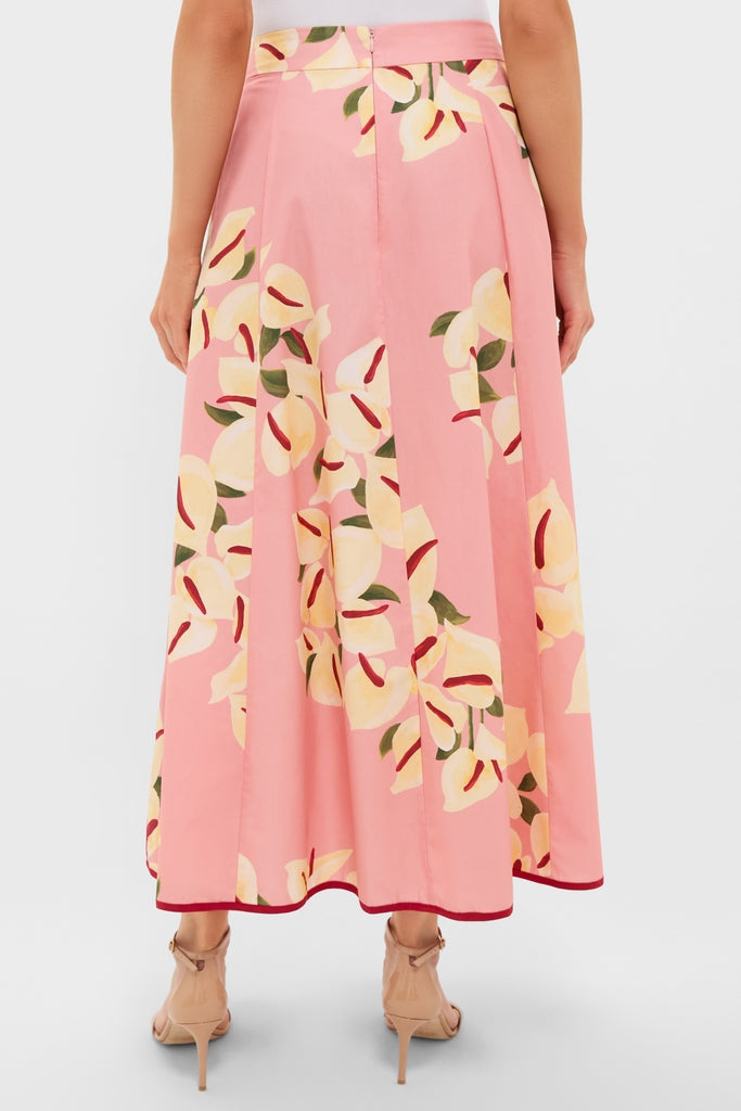 Anthurium Print Maxi Skirt-Get Girly