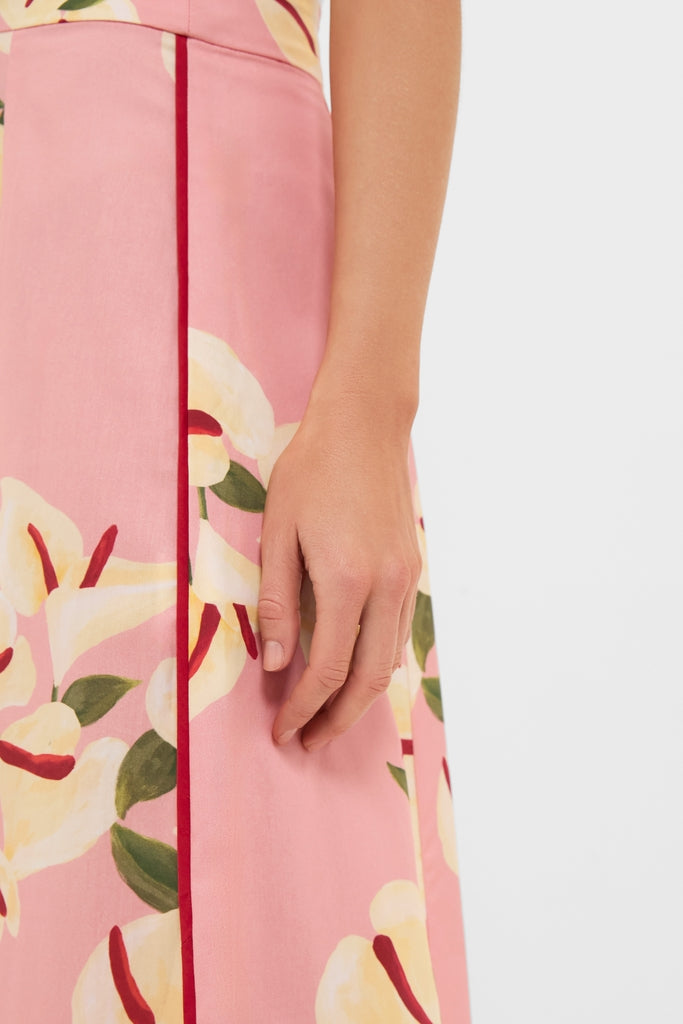 Anthurium Print Maxi Skirt-Get Girly