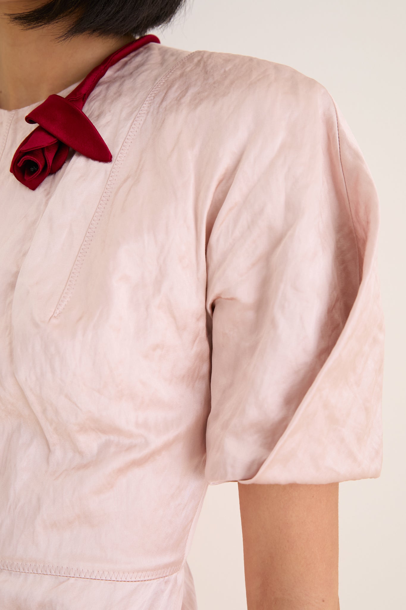 Cameo Pink Short Sleeve Midi Cocktail Dress-Get Girly