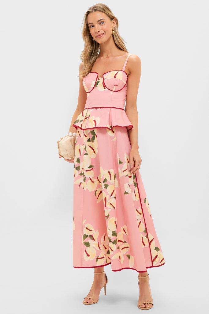 Anthurium Print Bustier Top-Get Girly