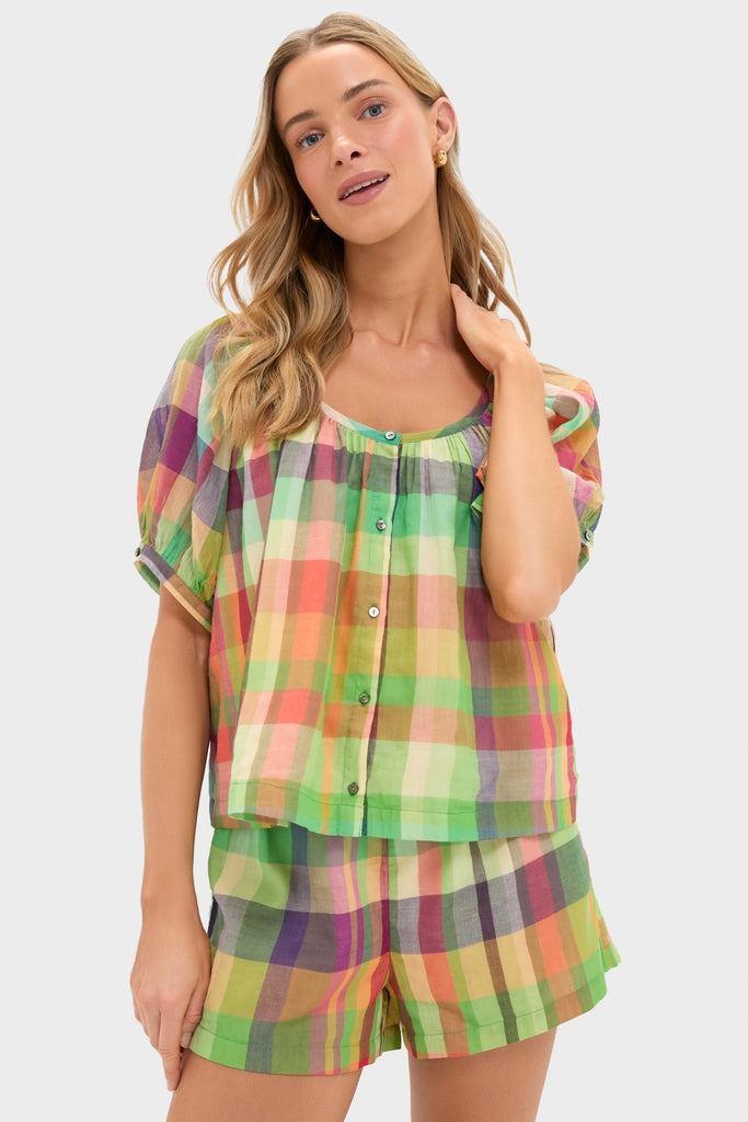 Ambrosia Check Tully Top-Get Girly