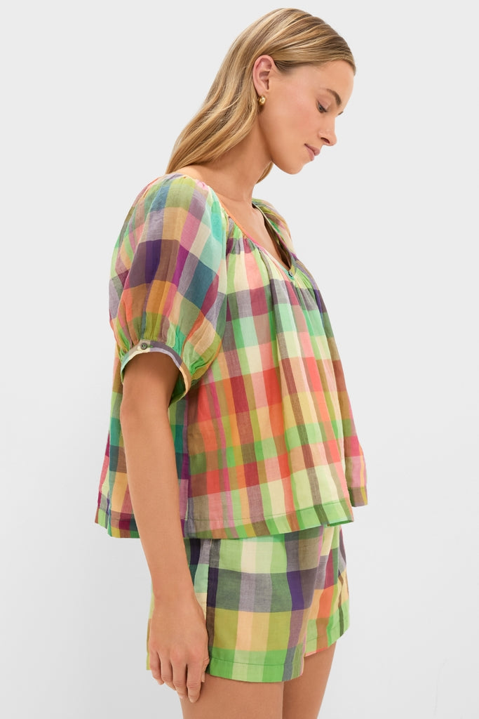 Ambrosia Check Tully Top-Get Girly