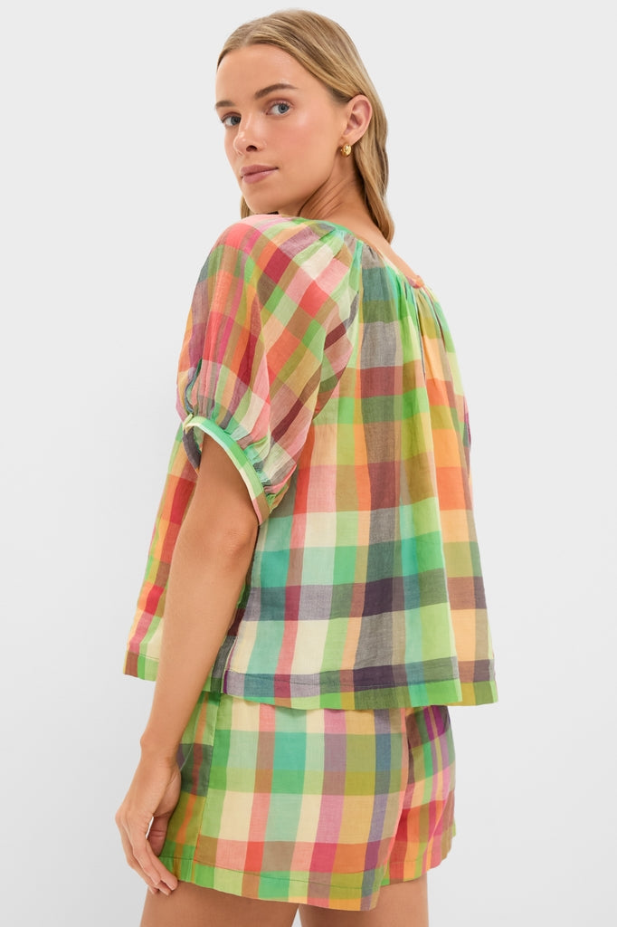 Ambrosia Check Tully Top-Get Girly