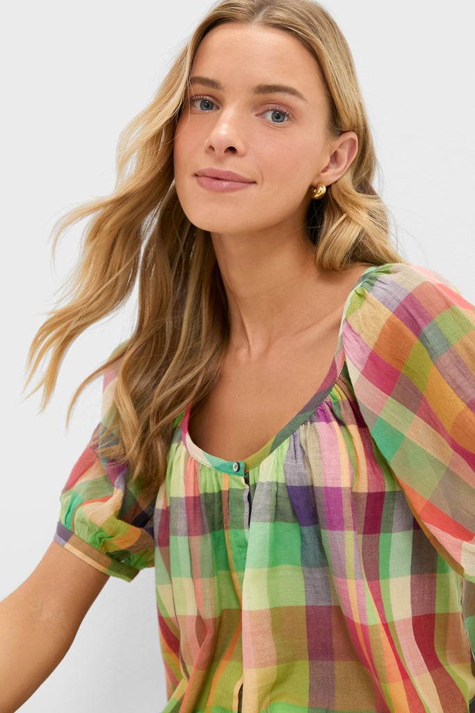 Ambrosia Check Tully Top-Get Girly