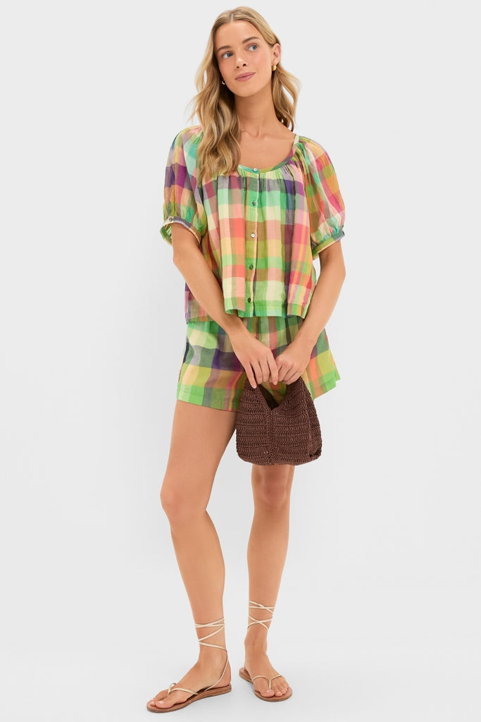 Ambrosia Check Tully Top-Get Girly