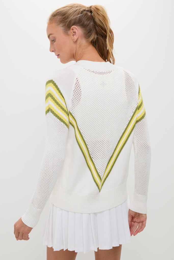 White Emaline V-Neck Pullover-Get Girly