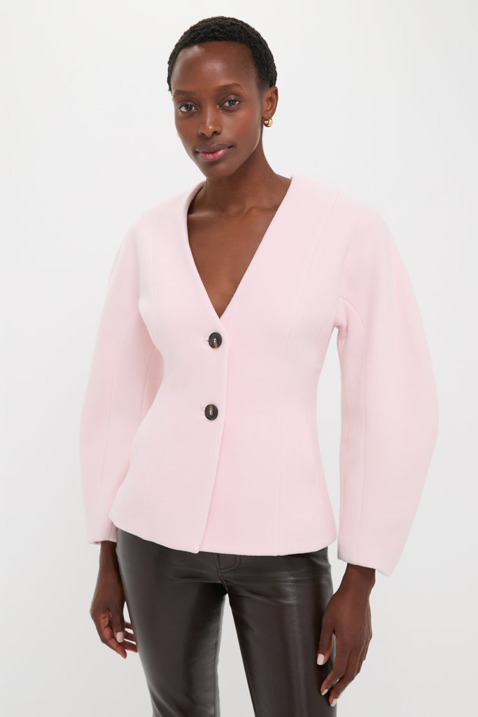 Ballerina Peacoat Wool Fitted Blazer-Get Girly
