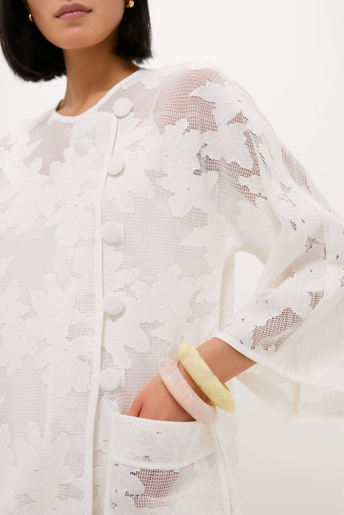 White Floral Lace Sidney Coverup-Get Girly