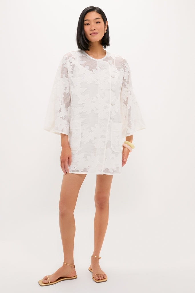 White Floral Lace Sidney Coverup-Get Girly