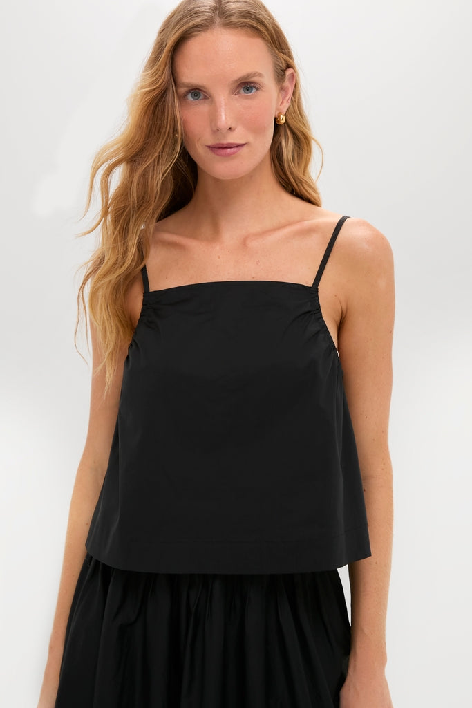 Black Cotton Mandi Top-Get Girly