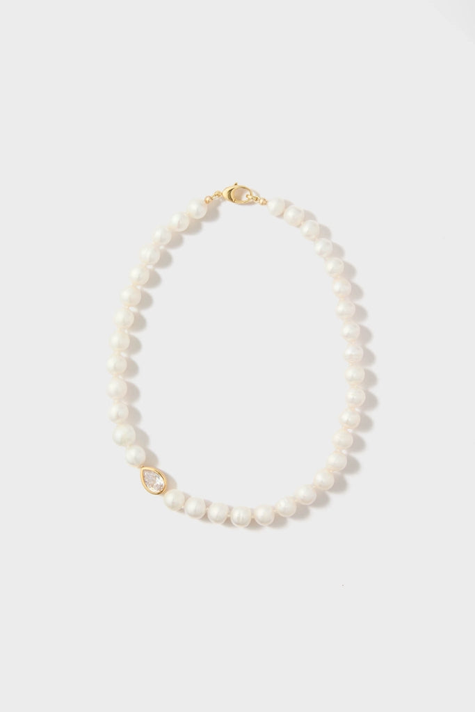 White Pearl Ceu Necklace-Get Girly