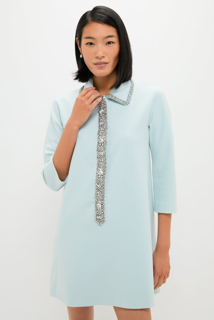 Ice Blue Embellished Nicola Dress-Get Girly