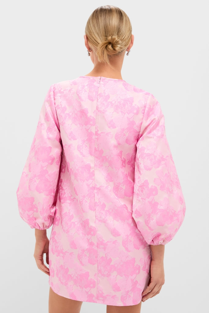 Pale Pink Jacquard Janie Mini Dress-Get Girly