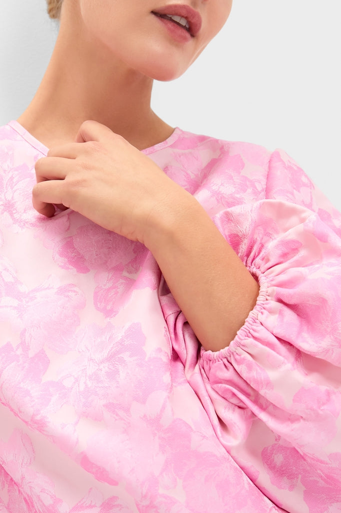 Pale Pink Jacquard Janie Mini Dress-Get Girly