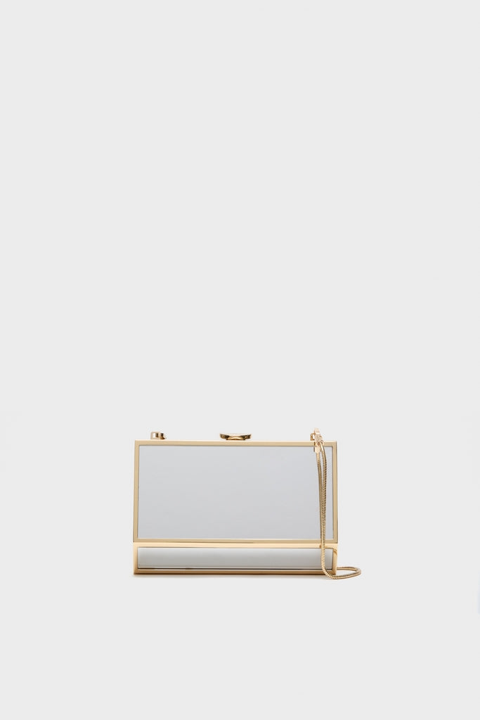 Gold Maddox Mirror Clutch-Get Girly
