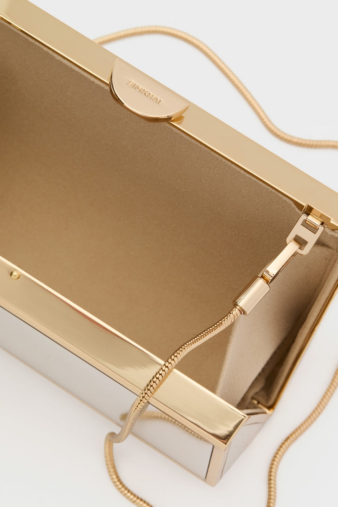 Gold Maddox Mirror Clutch-Get Girly