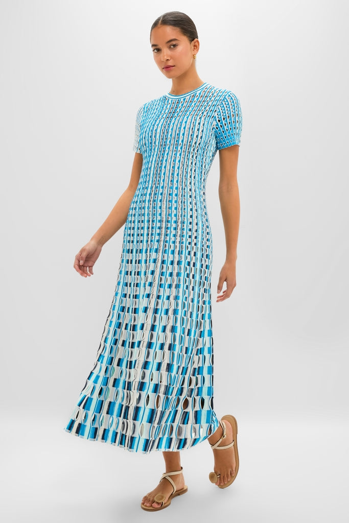 Azure Multi Zaida Midi Dress-Get Girly