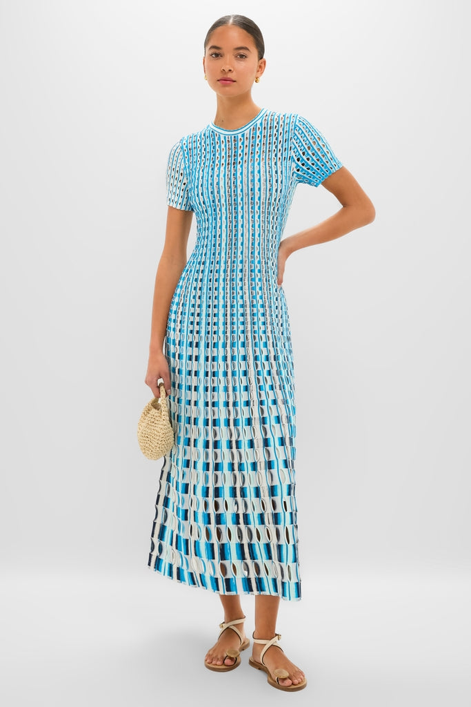 Azure Multi Zaida Midi Dress-Get Girly