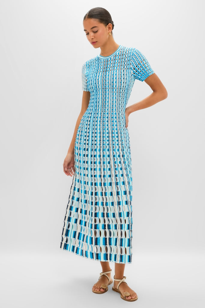 Azure Multi Zaida Midi Dress-Get Girly