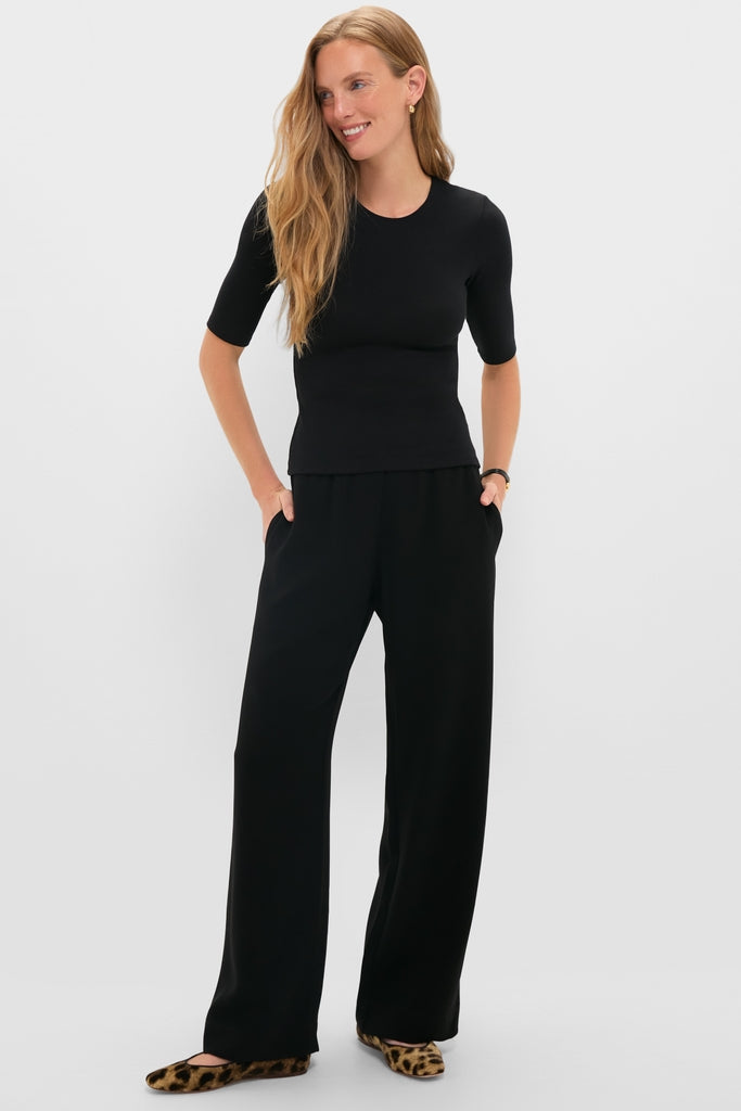 Black Arielle Pocket Pants-Get Girly