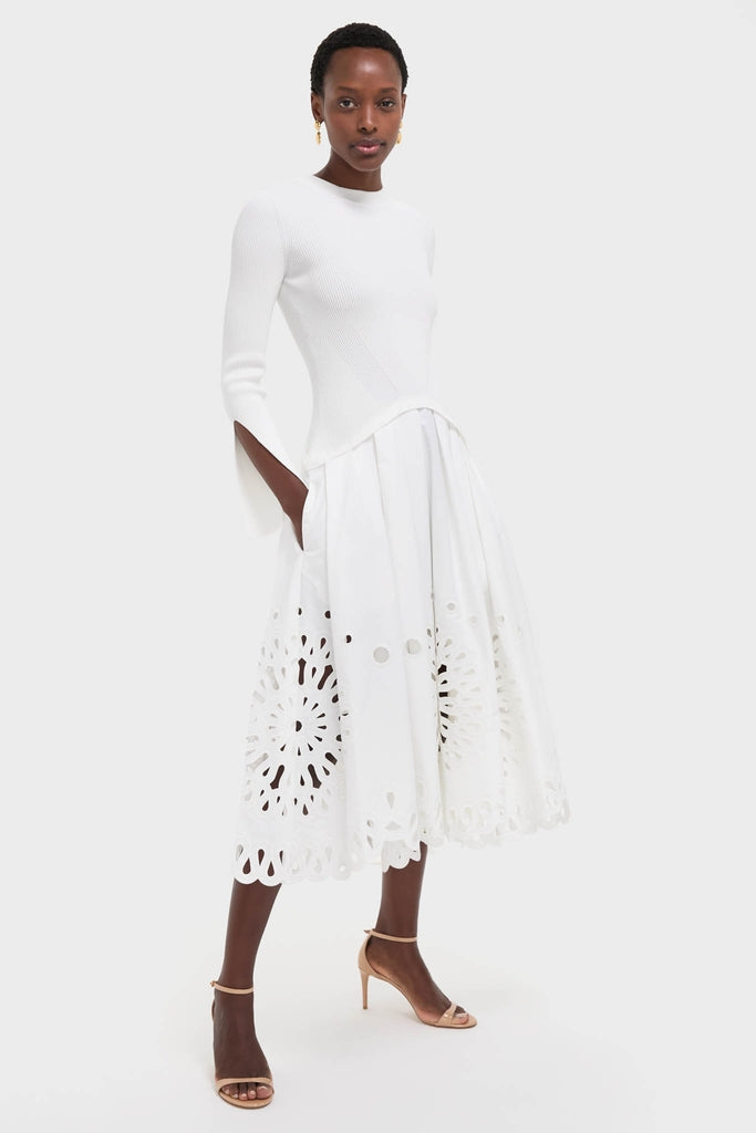 White Daila Midi Dress-Get Girly