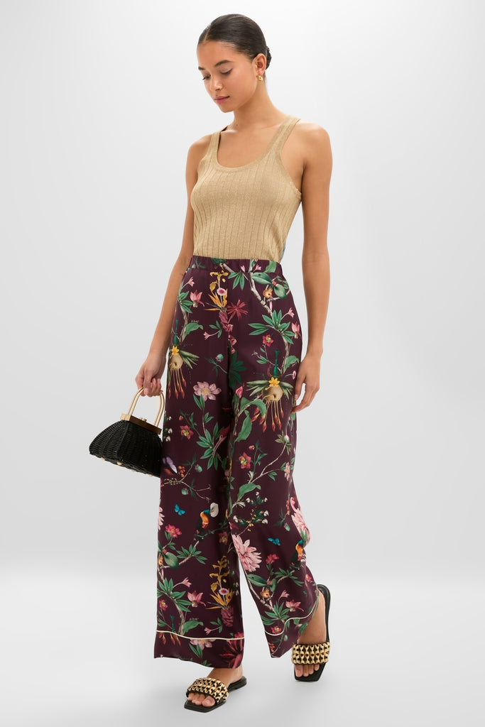 Black Faye Beaded Leather Flat Slides-Get Girly