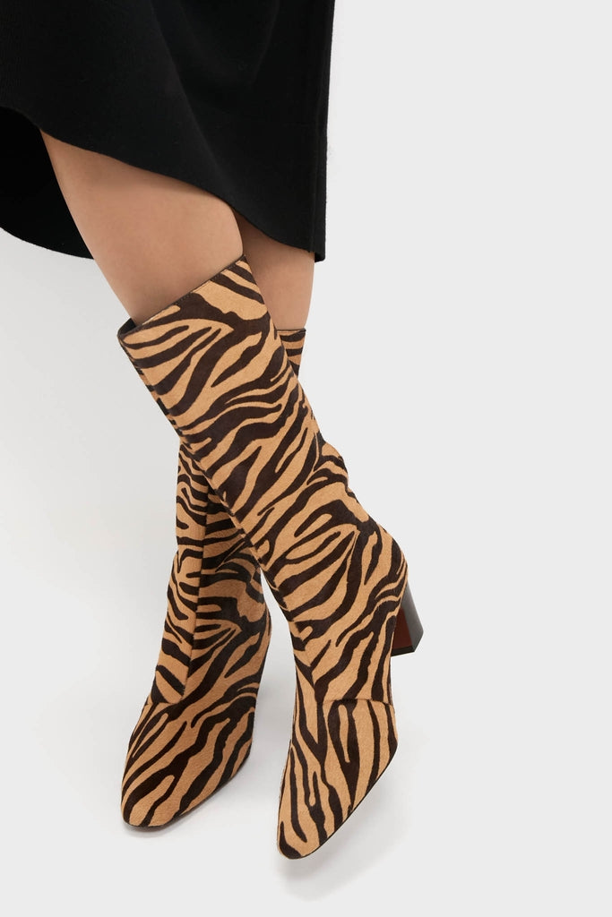 Zebra Cleo Boots-Get Girly