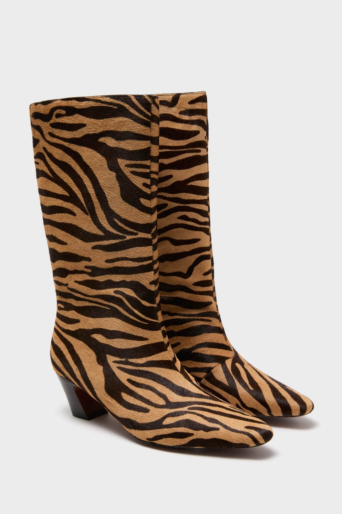 Zebra Cleo Boots-Get Girly