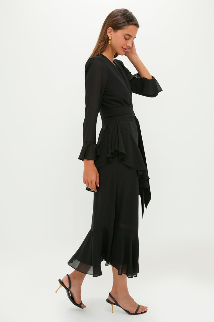 Black Chiffon Sasha Dress-Get Girly