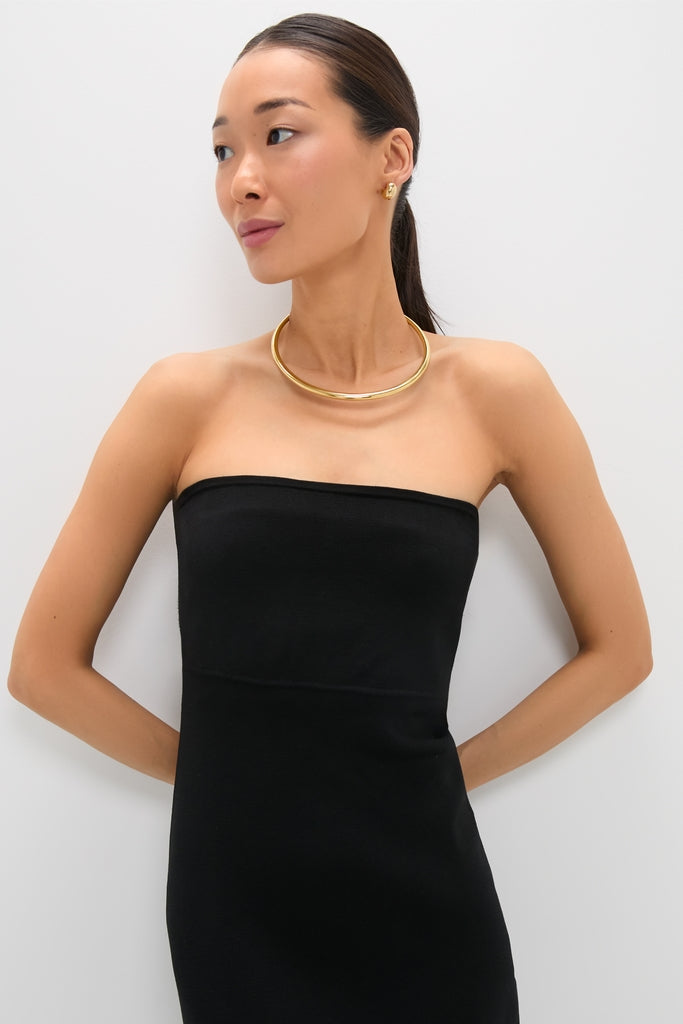 Black Strapless Joelle Dress-Get Girly