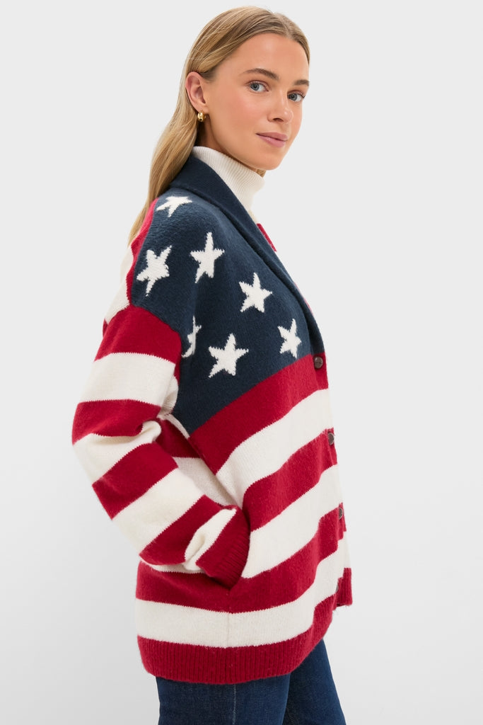 American Flag Lindsey Cardigan-Get Girly