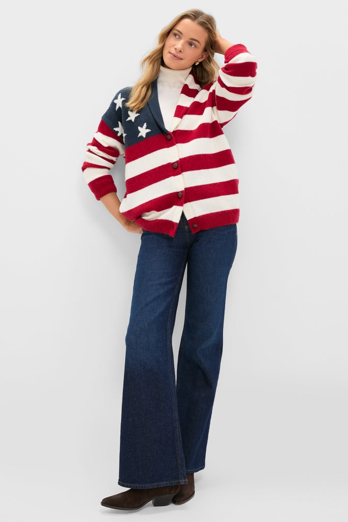 American Flag Lindsey Cardigan-Get Girly