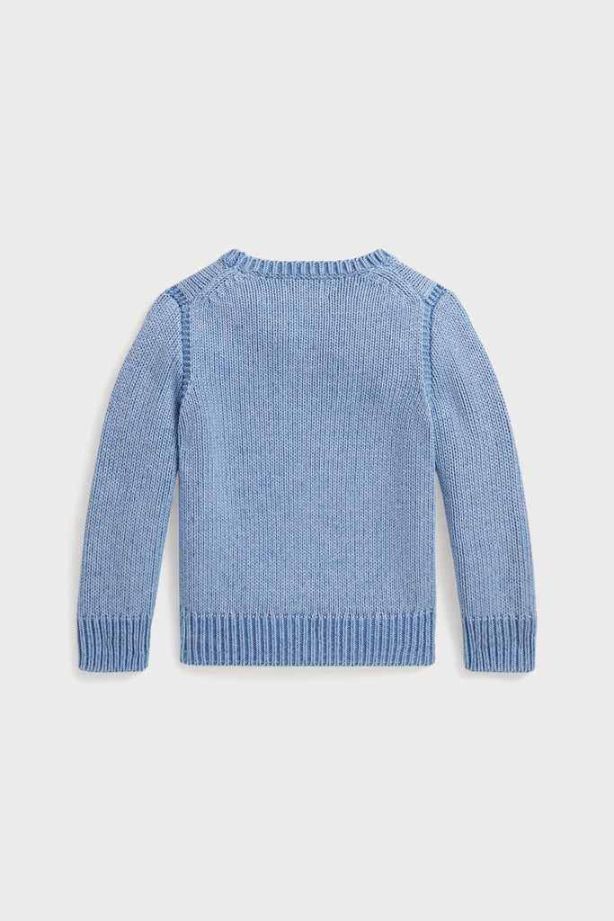 Little Boys Long-Sleeve Combed Cotton Flag Crewneck Sweater-Get Girly