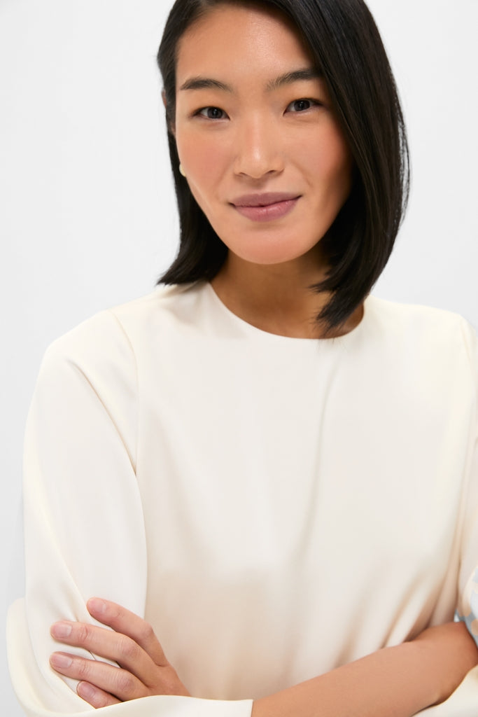 Winter White Side Button Jamie Dress-Get Girly