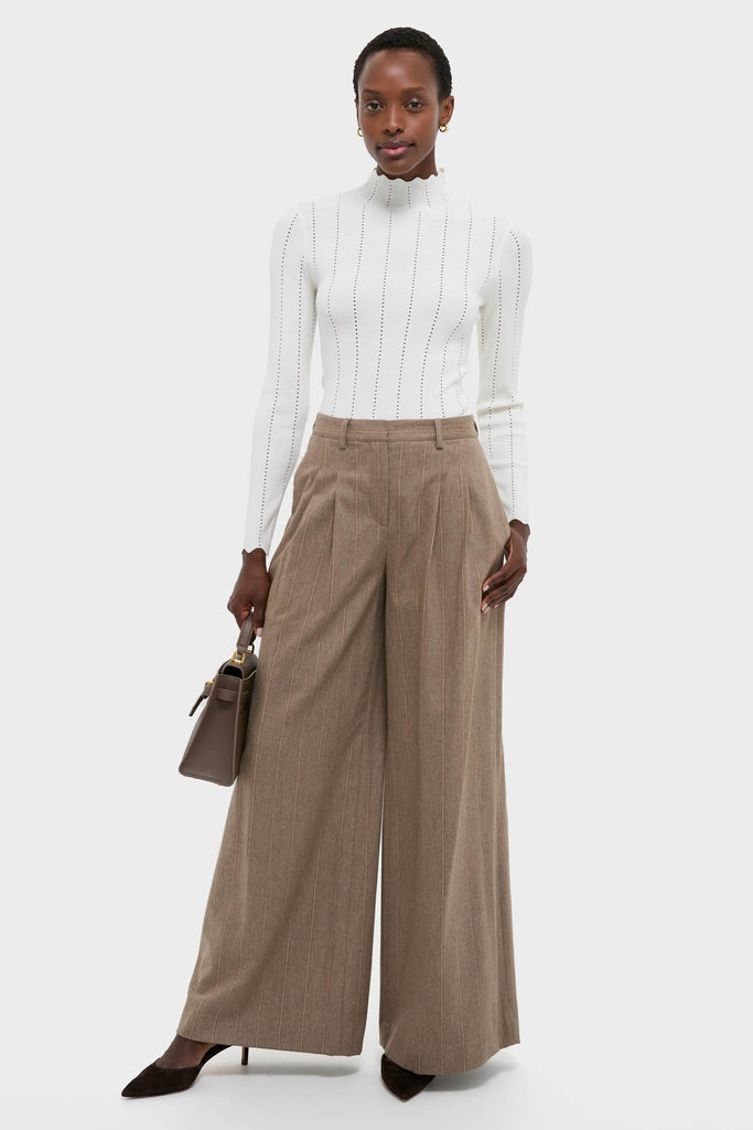 White Pointelle Knit Allen Turtleneck-Get Girly